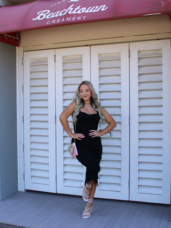 Cabo Nights Knit Sleeveless Bodycon Dress, Black Reesey B's Boutique Cabo Nights Knit Sleeveless Bodycon Dress, Black Reesey B's Boutique