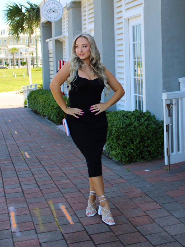 Cabo Nights Knit Sleeveless Bodycon Dress, Black Reesey B's Boutique Cabo Nights Knit Sleeveless Bodycon Dress, Black Reesey B's Boutique