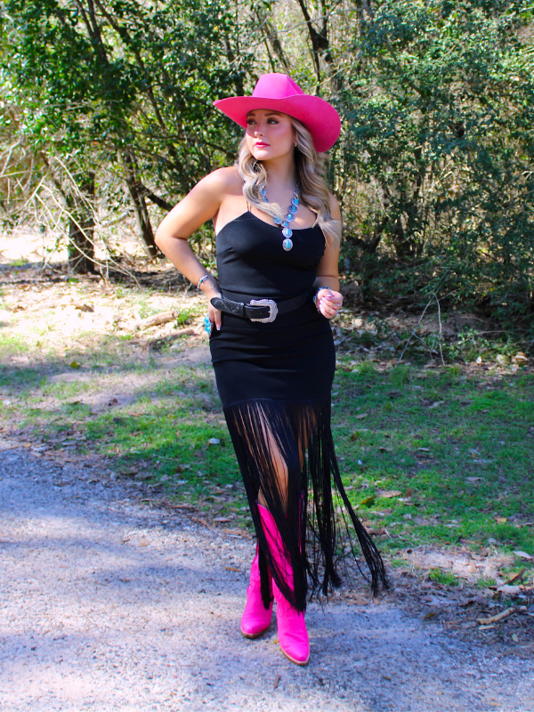 Ace High Fringe Dress, Black Reesey B's Boutique Ace High Fringe Dress, Black Reesey B's Boutique