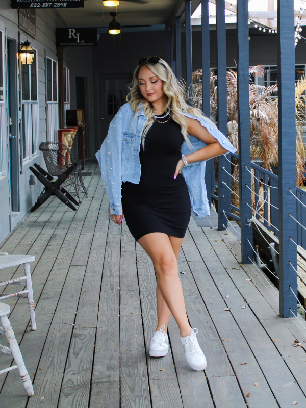 Simple As That Sleeveless Ribbed Dress, Black Reesey B's Boutique Simple As That Sleeveless Ribbed Dress, Black Reesey B's Boutique