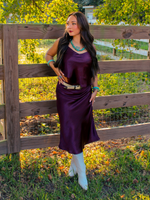 Good Taste Satin Skirt, Dark Cherry