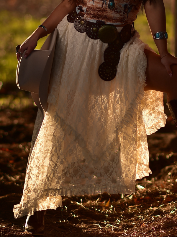 Let Her Be Wild Layered Lace Skirt, Cream