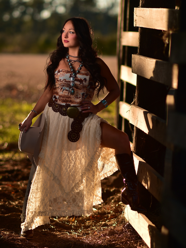 Let Her Be Wild Layered Lace Skirt, Cream