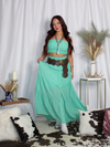 Leave Her Wild Maxi Skirt Set, Light Green