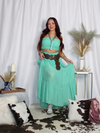 Leave Her Wild Maxi Skirt Set, Light Green