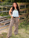 Live Wild Wide Leg Jeans, Leopard Print