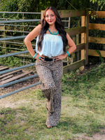 Live Wild Wide Leg Jeans, Leopard Print