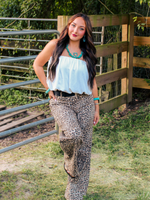 Live Wild Wide Leg Jeans, Leopard Print
