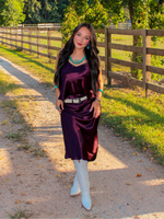 Good Taste Satin Top, Dark Cherry