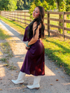 Good Taste Satin Top, Dark Cherry