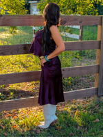 Good Taste Satin Top, Dark Cherry
