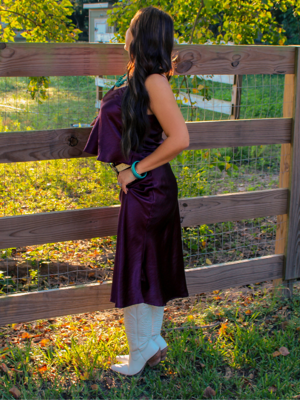 Good Taste Satin Top, Dark Cherry