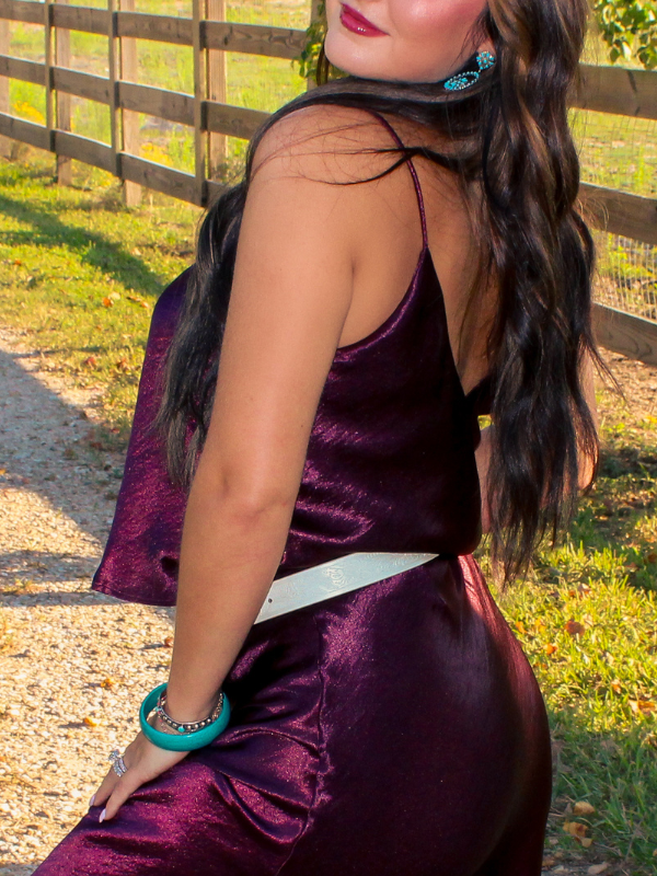 Good Taste Satin Top, Dark Cherry