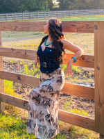 Heart of Gold Mesh Western Print Skirt