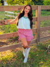 Bubbly Strapless Bubble Hem Top, White