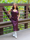 Needed Me Satin Maxi Dress, Dark Cherry