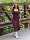 Needed Me Satin Maxi Dress, Dark Cherry