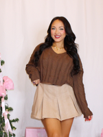 Turtle Dove Pleated Skort, Light Camel