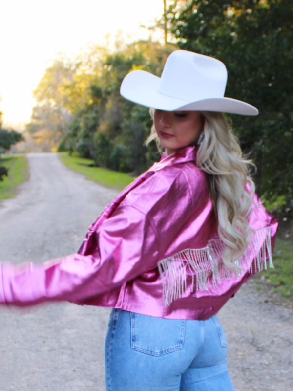 Pink top cowboy jacket