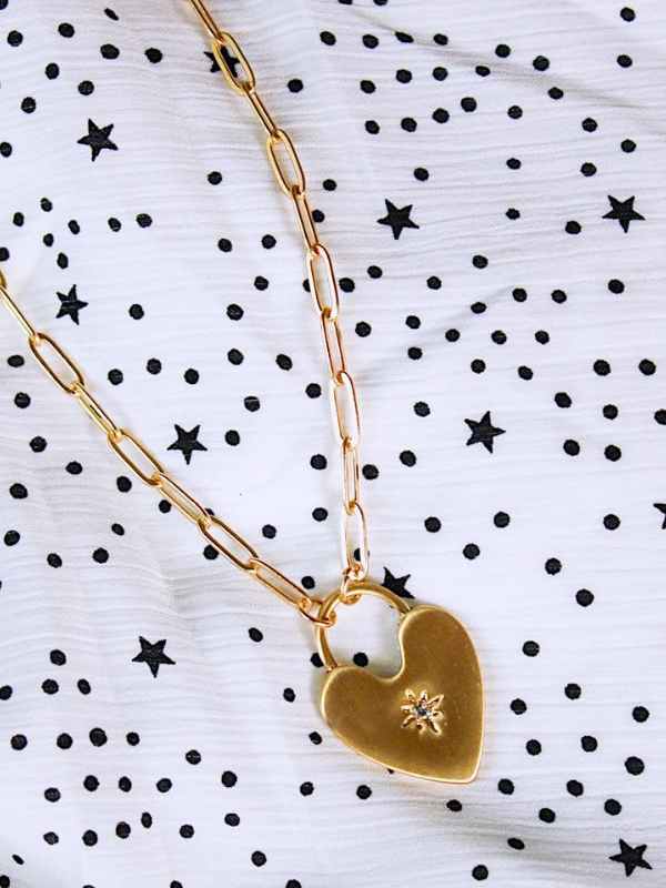 Heart of Gold Necklace, Gold