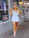 Endless Love Tie Romper, Light Blue