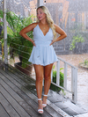 Endless Love Tie Romper, Light Blue